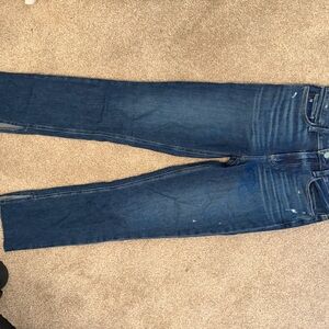 PAIGE Dark Blue Straight Leg Jeans